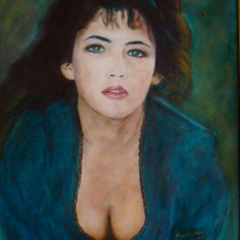 Картина под названием "portrait Sophie Mar…" - Maclade, Подлинное произведение искусства, Масло