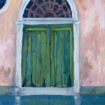 Malarstwo zatytułowany „Old Venetian Door 4” autorstwa Maddalena Pacini, Oryginalna praca, Olej