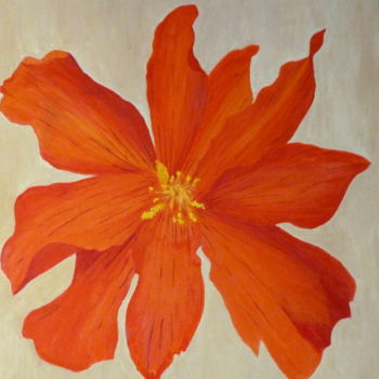 Painting titled "Begonia" by Maddalena Pacini, Original Artwork, Oil