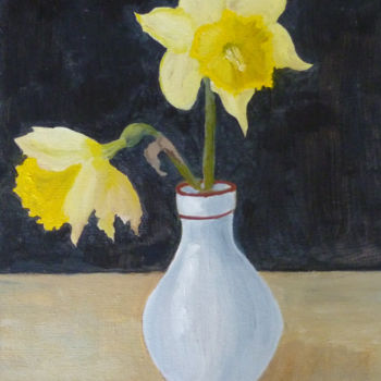 Pintura intitulada "A Breath of Spring" por Maddalena Pacini, Obras de arte originais, Óleo