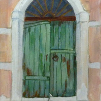 Painting titled "Venetian Door 6" by Maddalena Pacini, Original Artwork, Acrylic
