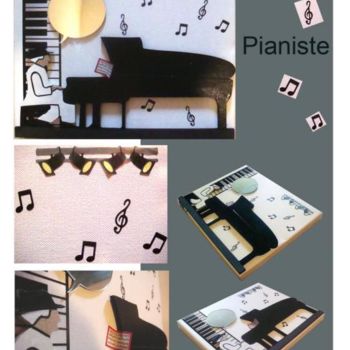 Peinture intitulée "pianiste" par Made In Lo Déco...!, Œuvre d'art originale