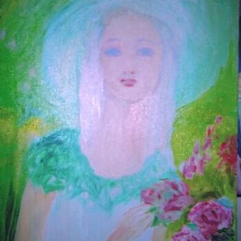 Painting titled "Printemps" by Madeleine Gendron, Original Artwork, Oil