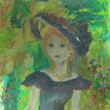 Painting titled "L'heure exquise" by Madeleine Gendron, Original Artwork, Oil