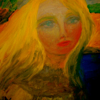 Peinture intitulée "Blonde" par Madeleine Gendron, Œuvre d'art originale