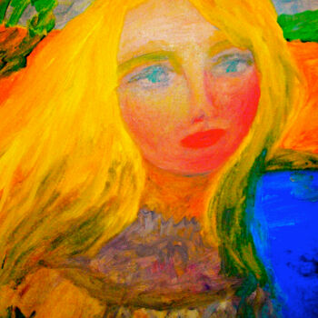 Malerei mit dem Titel "blondissimo.jpg" von Madeleine Gendron, Original-Kunstwerk