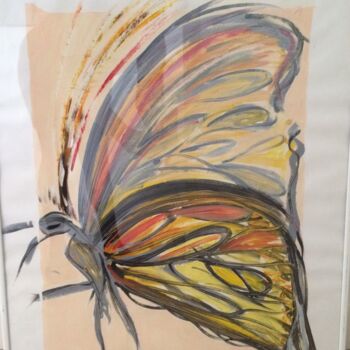 Pittura intitolato "Papillon" da Madeleine Mayen-Leize, Opera d'arte originale, Olio