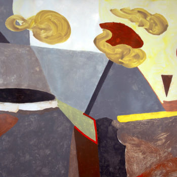 Malerei mit dem Titel ""Gold Digger" (Gera…" von Madeleine Golz, Original-Kunstwerk, Acryl