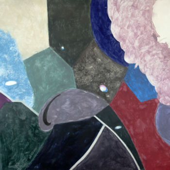 Ζωγραφική με τίτλο "Warped Space (Gerah…" από Madeleine Golz, Αυθεντικά έργα τέχνης, Ακρυλικό