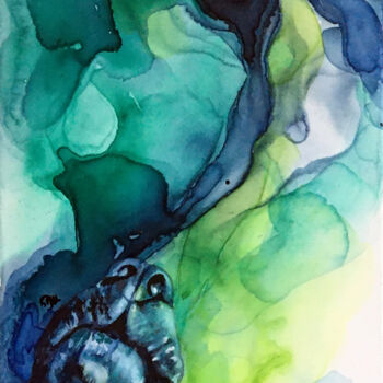 Malerei mit dem Titel "Chien 1" von Madeline Berger (MadB), Original-Kunstwerk, Aquarell
