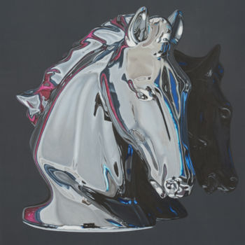Pittura intitolato "Chrome Horse" da Madeline Parker, Opera d'arte originale, Acrilico