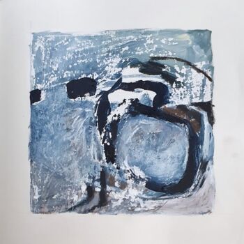 Картина под названием "Grey sadness" - Madelon De Keizer, Подлинное произведение искусства, Пастель