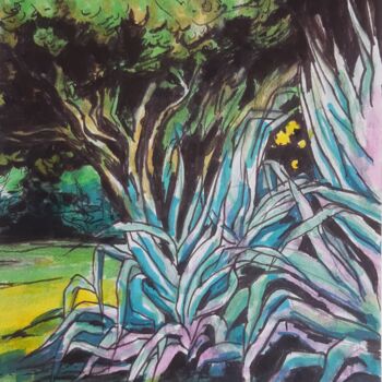 "Les agaves" başlıklı Resim Mademoiselle Solenn tarafından, Orijinal sanat, Işaretleyici