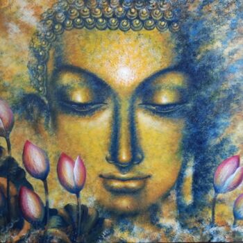 Peinture intitulée "Serenity" par Madhumita Bhattacharya, Œuvre d'art originale, Acrylique