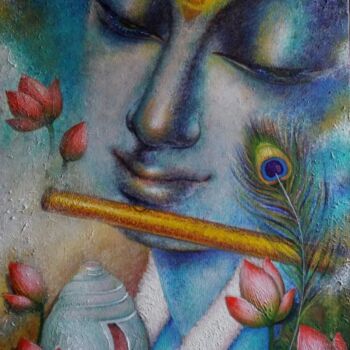 Malarstwo zatytułowany „MANmohan” autorstwa Madhumita Bhattacharya, Oryginalna praca, Akryl