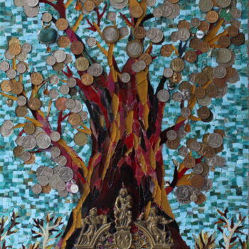 Rzeźba zatytułowany „Money tree ~ ELIZAV…” autorstwa The Planet Malisa, Oryginalna praca, Mozaika