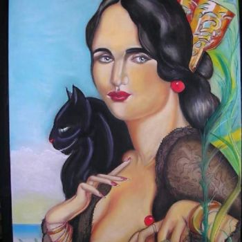 Painting titled "Spanish Gipsy- Varg…" by Madoner, Original Artwork