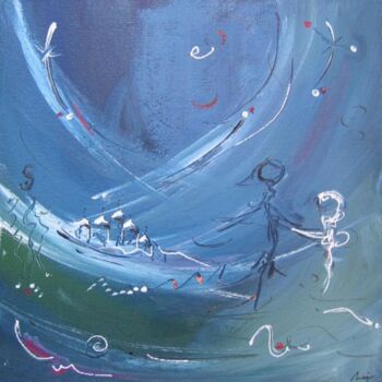 Painting titled "Voyage nocturne" by Maé, Original Artwork