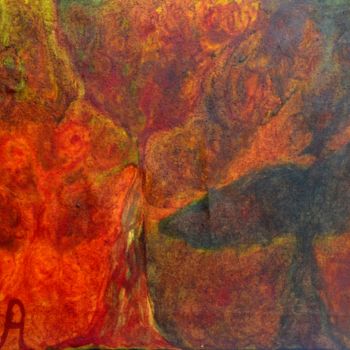 Painting titled "Neem Tree Goddess D…" by Mariska Ma Veepilaikaliyamma, Original Artwork, Pigments