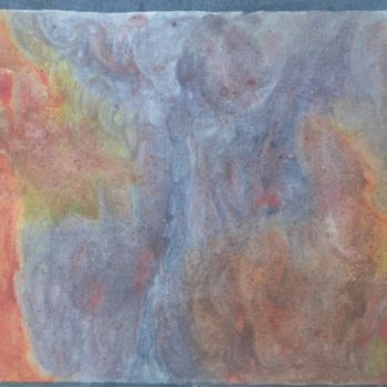 Pintura intitulada "Rain Goddess Dancin…" por Mariska Ma Veepilaikaliyamma, Obras de arte originais, Pigmentos