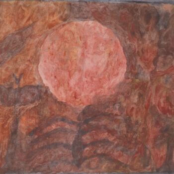 Painting titled "Full Moon - Celebra…" by Mariska Ma Veepilaikaliyamma, Original Artwork, Pigments