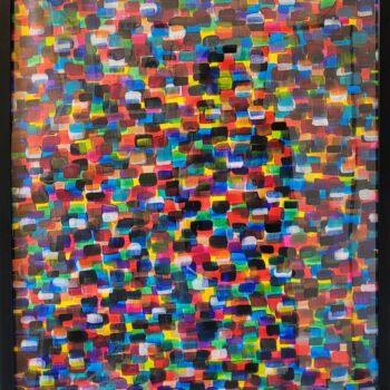 Peinture intitulée "Colorwall" par Mael Bouresas, Œuvre d'art originale, Acrylique Monté sur Verre