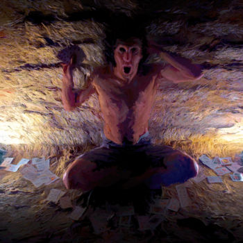 Arts numériques intitulée "Gambling Hell #2" par Maël Bathfield, Œuvre d'art originale, Peinture numérique