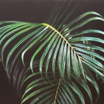 Painting titled "Palm tree leaves" by Maëlle Valantin, Original Artwork, Acrylic