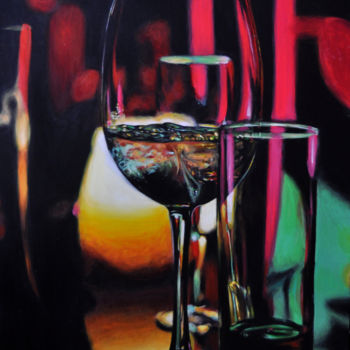 Painting titled "Verres" by Maëlle Valantin, Original Artwork, Acrylic