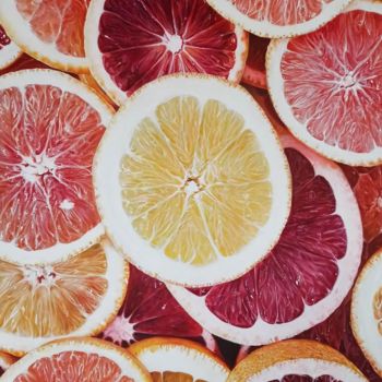 Painting titled "Citrus" by Maëlle Valantin, Original Artwork, Acrylic