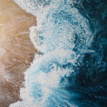 Картина под названием "Waves" - Maëlle Valantin, Подлинное произведение искусства, Акрил