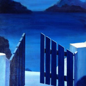 Картина под названием "Echappée bleue" - Mae, Подлинное произведение искусства