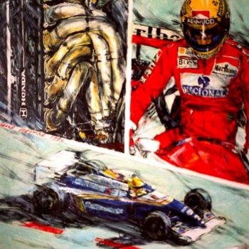 Painting titled "Ayrton Senna" by Ilia Petrov, Original Artwork