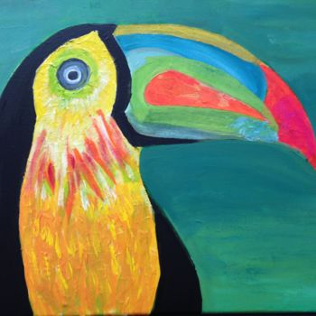 Painting titled "LE TOUCAN" by Beatrice Leveille, Original Artwork