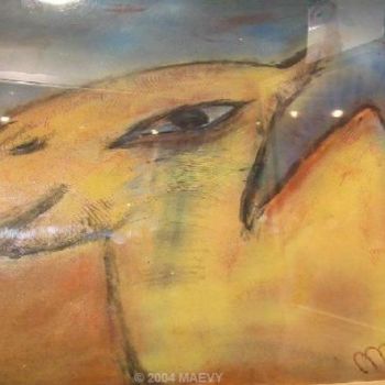 Malerei mit dem Titel "chameau" von Maevy, Original-Kunstwerk, Öl