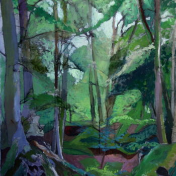 Painting titled "foret-acrylique.jpg" by Gilbert Foing, Original Artwork