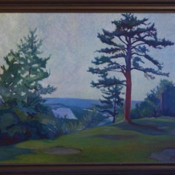 Pintura intitulada "Plateau St sauveur" por Gilbert Foing, Obras de arte originais