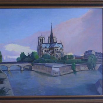 Painting titled "Notre Dame" by Gilbert Foing, Original Artwork