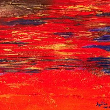Painting titled "After sunset 2" by Mag Blue, Original Artwork, Acrylic