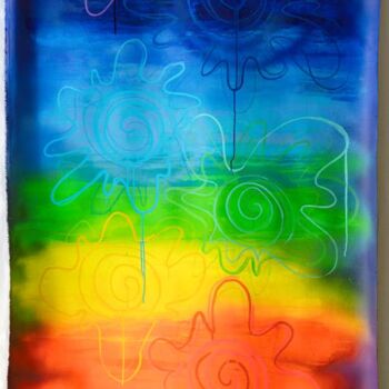 Malarstwo zatytułowany „Vibes -  Vibration…” autorstwa Mag Blue, Oryginalna praca, Akryl