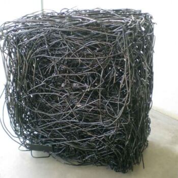 Sculpture titled "DISTORSION Black Wi…" by Mag Michel, Original Artwork