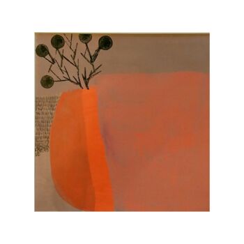 Painting titled "Orangemood" by Magali Antiq, Original Artwork, Acrylic