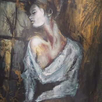 Peinture intitulée "Equinoxe d'automne" par Magali Lanies (Amani Lizah Glaise), Œuvre d'art originale, Encre