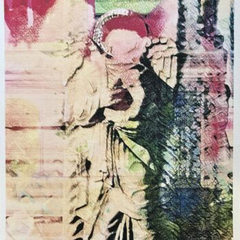 Отпечатки и Гравюры под названием "No Head Angel" - Marcelle Delacité, Подлинное произведение искусства, Чернила