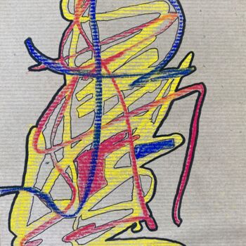 Zeichnungen mit dem Titel "Who are you mr MP" von Marcelle Delacité, Original-Kunstwerk, Pastell