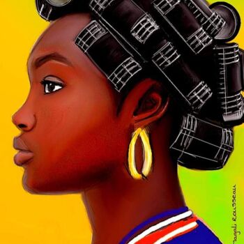 Malarstwo zatytułowany „Afrique” autorstwa Magali Rousseau, Oryginalna praca, Akryl