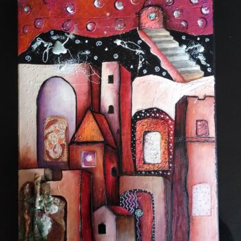 Peinture intitulée "Le refuge" par Magali Trivino, Œuvre d'art originale, Acrylique