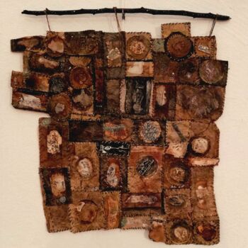 Art textile intitulée "A fleur de peau" par Magali Trivino, Œuvre d'art originale, Patchwork