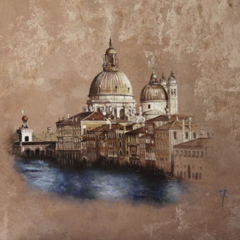 Painting titled "Venise" by Magali Chami, Original Artwork, Pastel