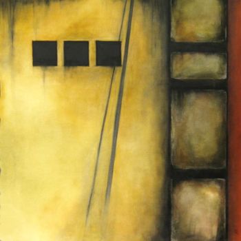 Painting titled "Wall" by Magali Dalmau Diez-Canseco, Original Artwork, Oil
